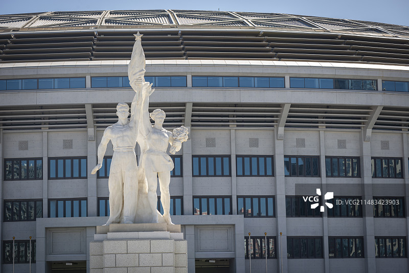 北京工人体育场新工体雕塑图片素材