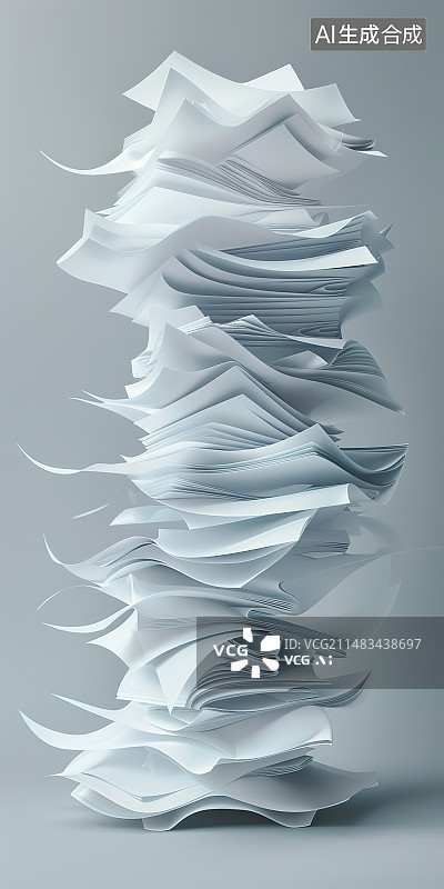 【AI数字艺术】灰色背景下的报纸特写镜头图片素材