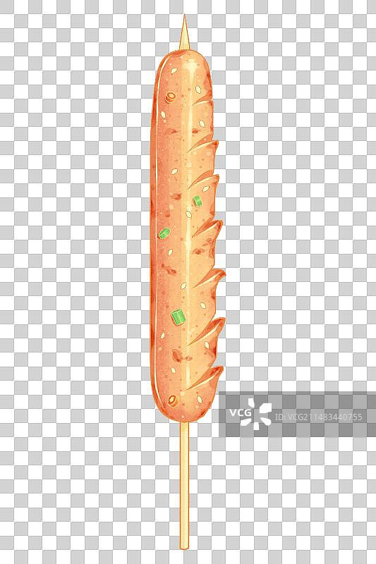 烤香肠烧烤美食手绘插画元素图片素材