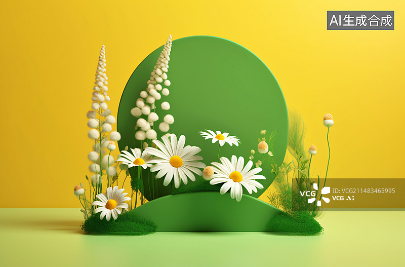 【AI数字艺术】展位3d渲染的特写图片素材