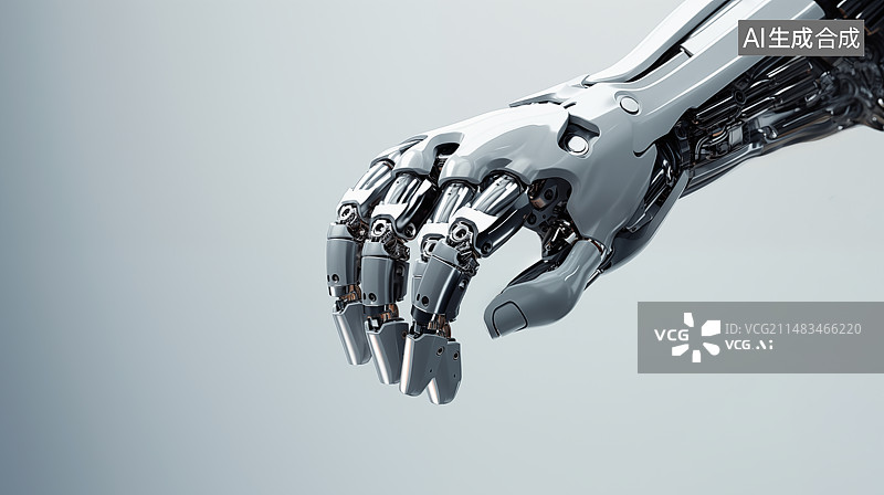 【AI数字艺术】机器人机械手臂特写图片素材