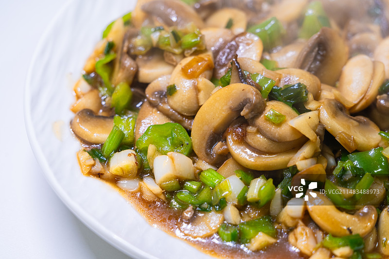 干炒口蘑图片素材
