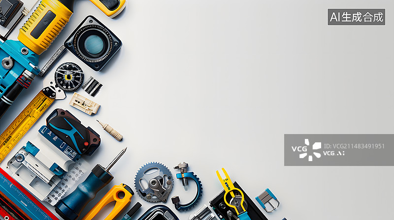 【AI数字艺术】维修工具办公壁纸图片素材