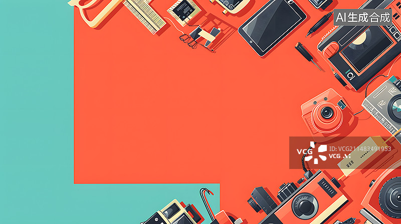 【AI数字艺术】维修工具办公壁纸图片素材