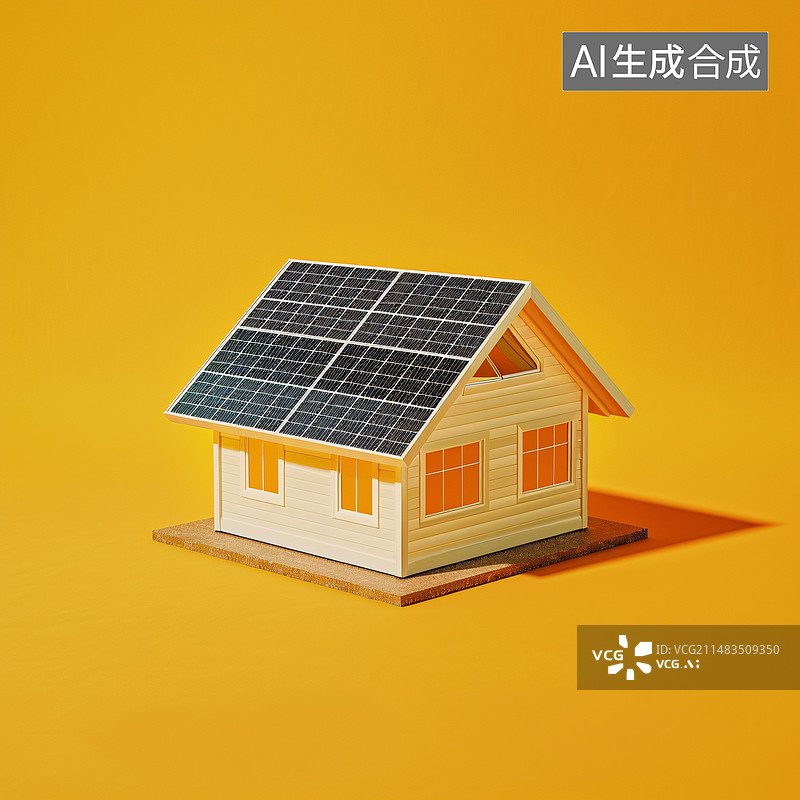 【AI数字艺术】卡通模型房屋3D渲染，关于房子概念的金融和银行投资销售插图图片素材