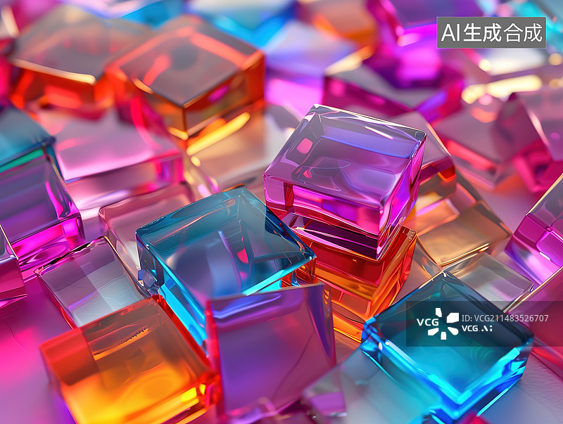 【AI数字艺术】放在桌子上的彩色眼影图片素材