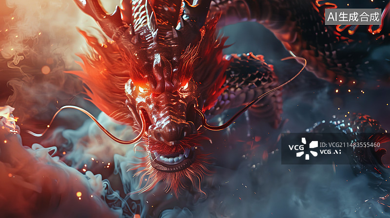 【AI数字艺术】鱼儿在鱼缸里游泳的特写镜头图片素材