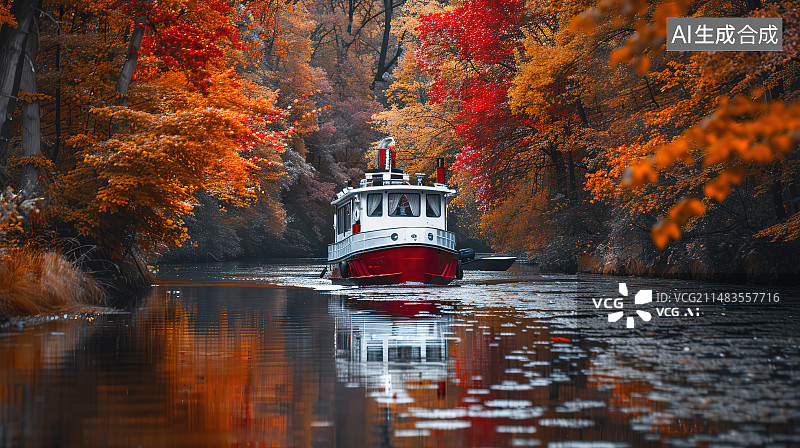 【AI数字艺术】红叶秋色红叶生活积极的态度图片素材