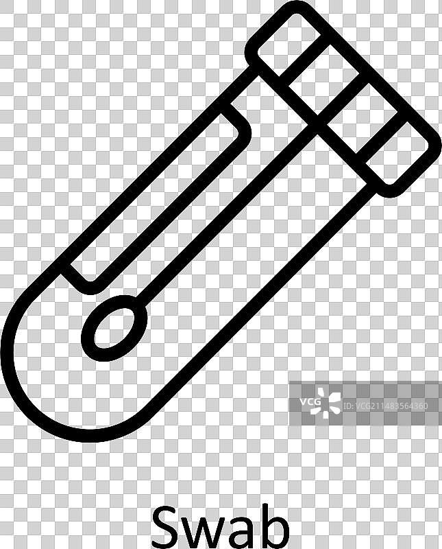 拭子轮廓图标样式EPS 1图片素材