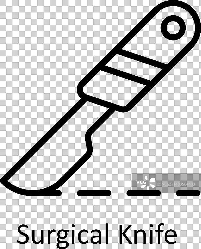 手术刀轮廓图标样式图片素材