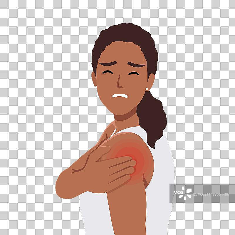 年轻女子颈部疼痛图片素材