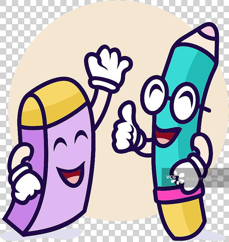 有趣的铅笔和橡皮图片素材