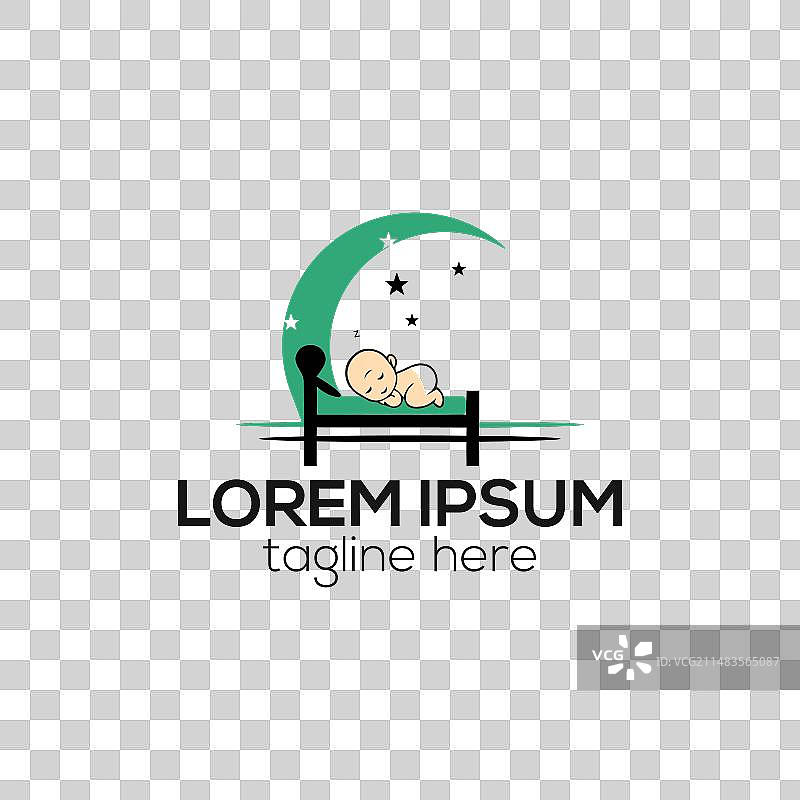 梦想睡眠休息放松舒适月亮星星logo图片素材