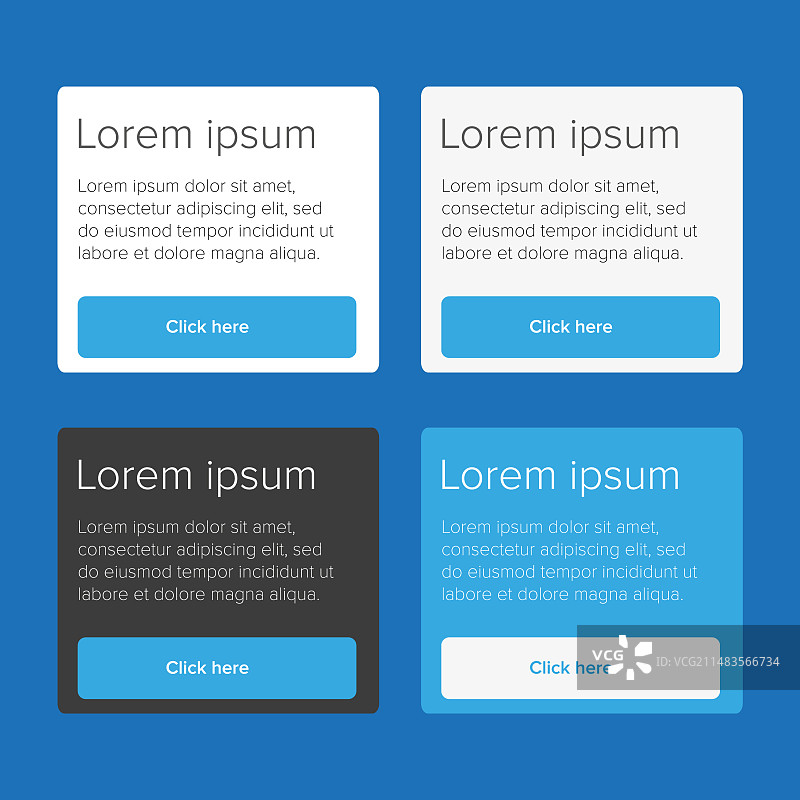 蓝色网页网站信息框模板图片素材