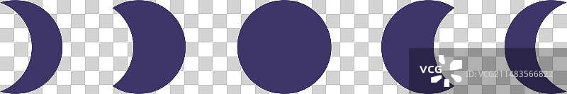 简单的月相轮廓图片素材