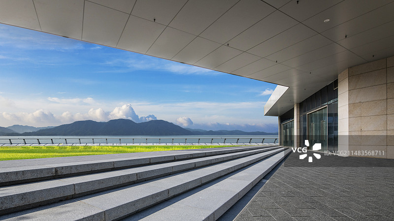 现代城市海滨建筑广场图片素材
