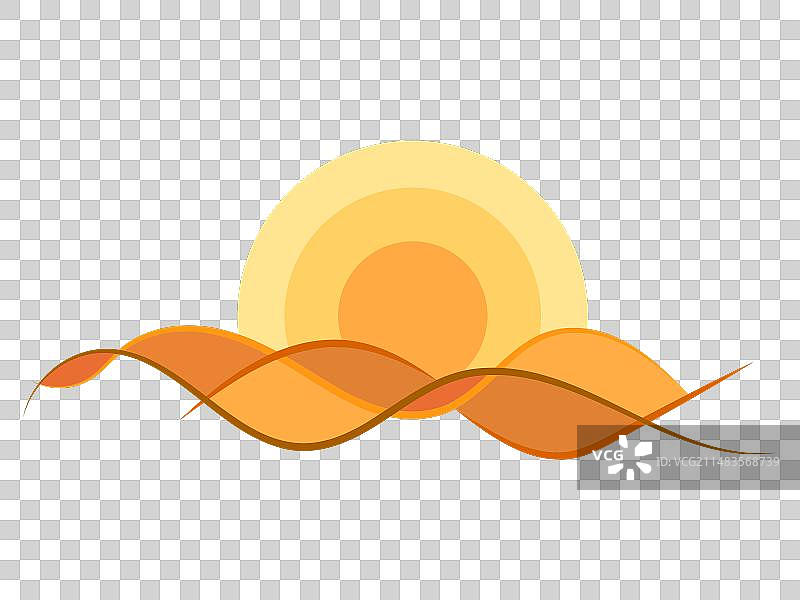 线条艺术沙漠沙丘景观图片素材