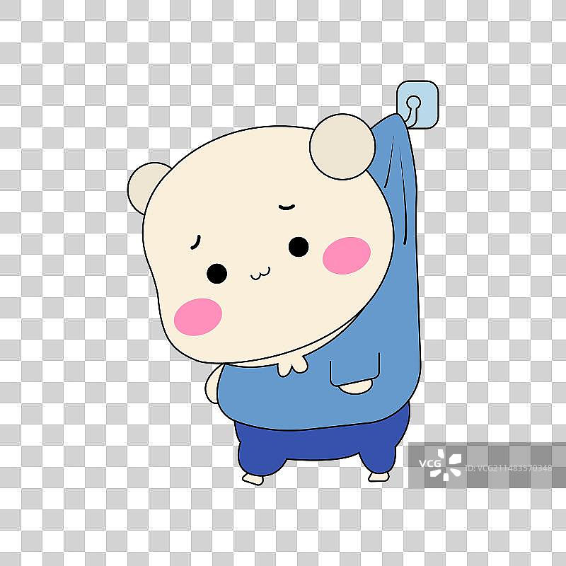 可爱卡通人物扁平卡通风格图片素材