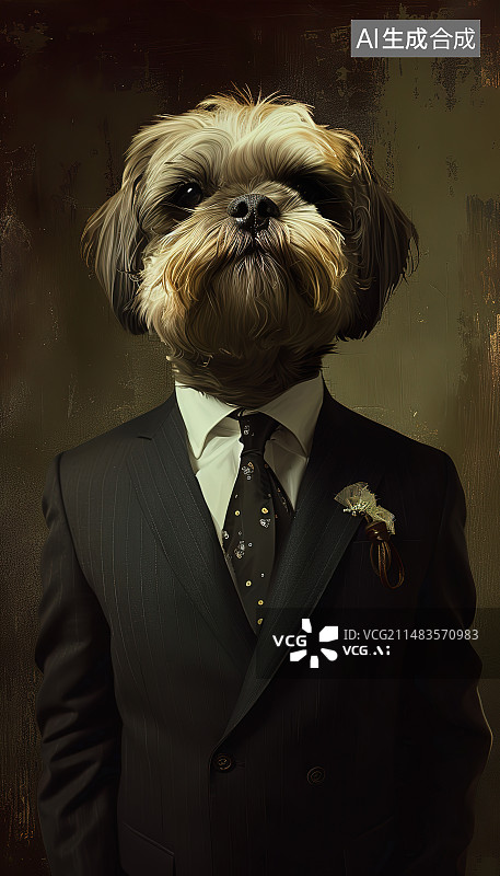 【AI数字艺术】穿西装的商人图片素材