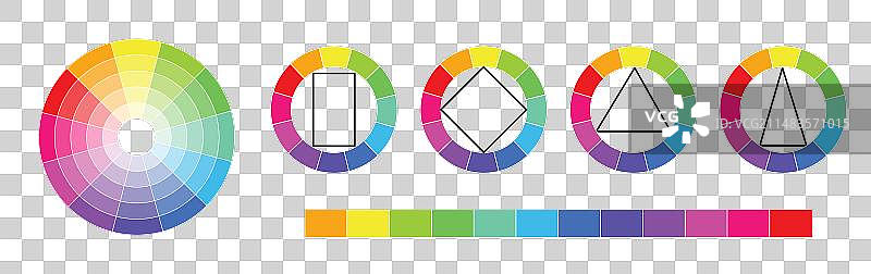 彩色色轮配色方案图片素材