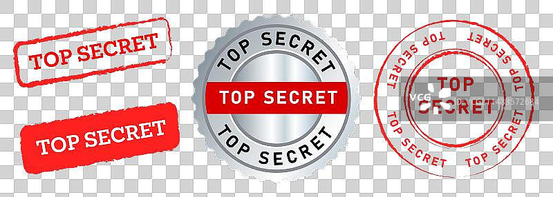 绝密印章标签贴纸图片素材
