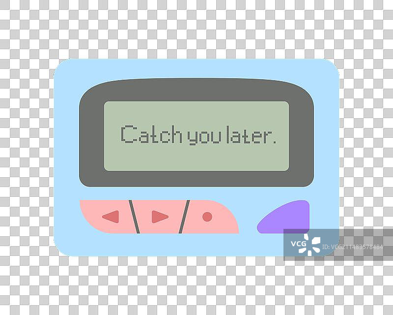 彩色90年代BB机图片素材