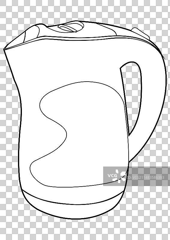 电热水壶轮廓图片素材