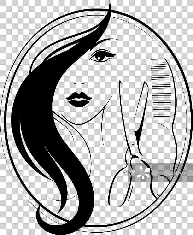 有着美丽卷发的女孩面部图片素材