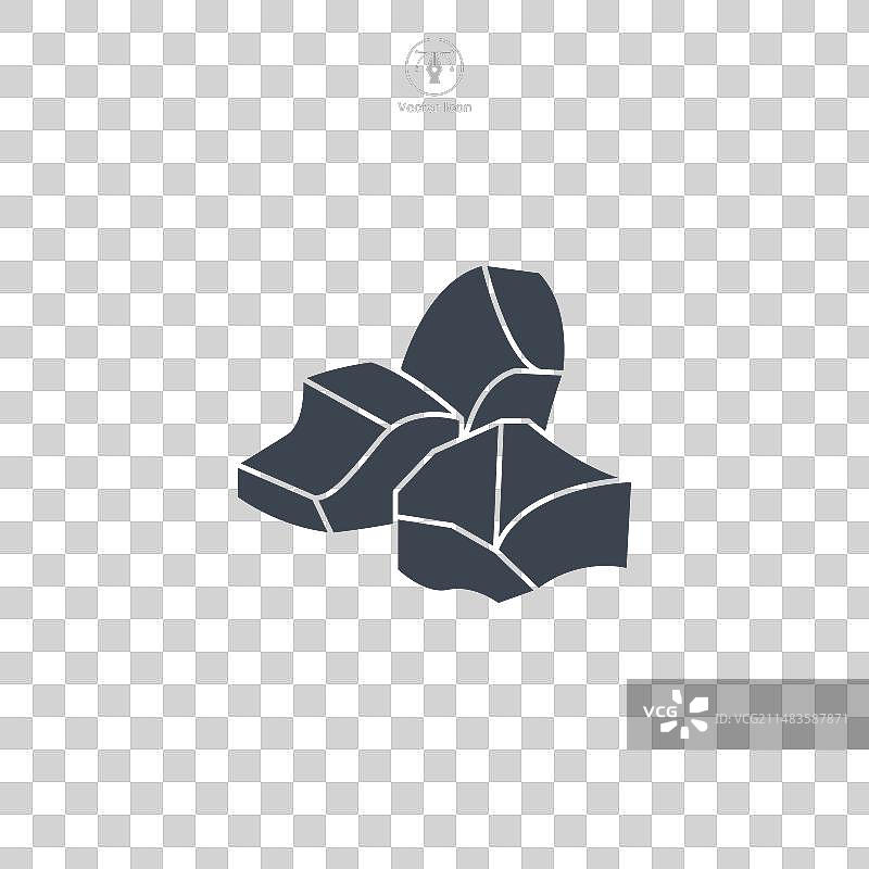 煤炭堆图标符号图片素材