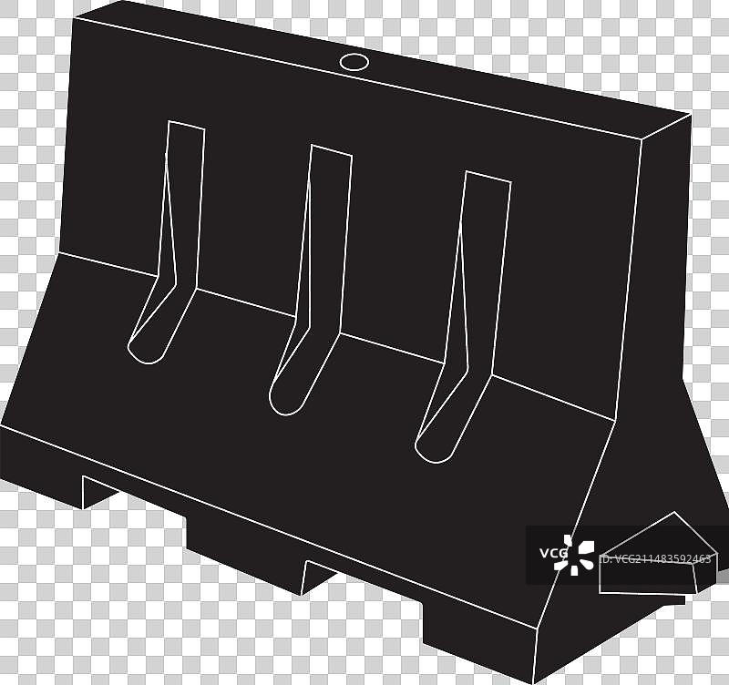 塑料道路隔离墩图标图片素材