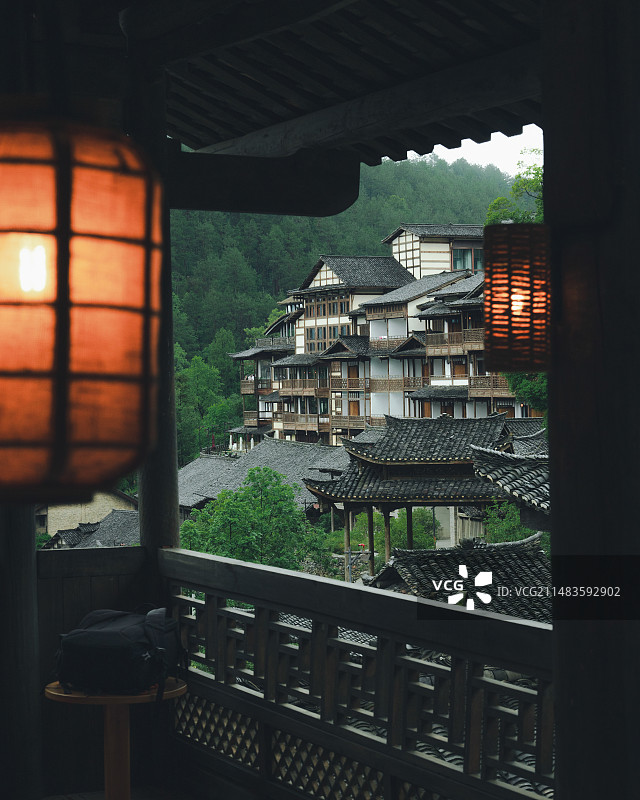 乌江寨古镇的美丽风光图片素材