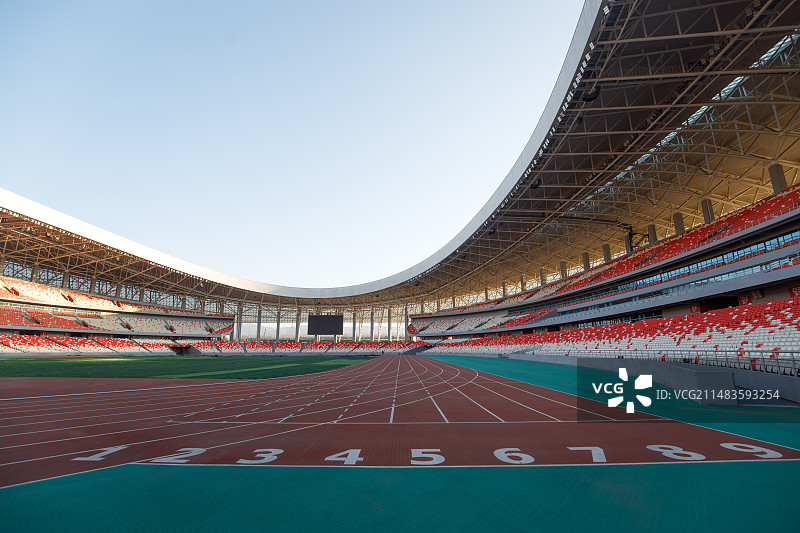 洛阳奥林匹克体育场内部跑道座位图片素材