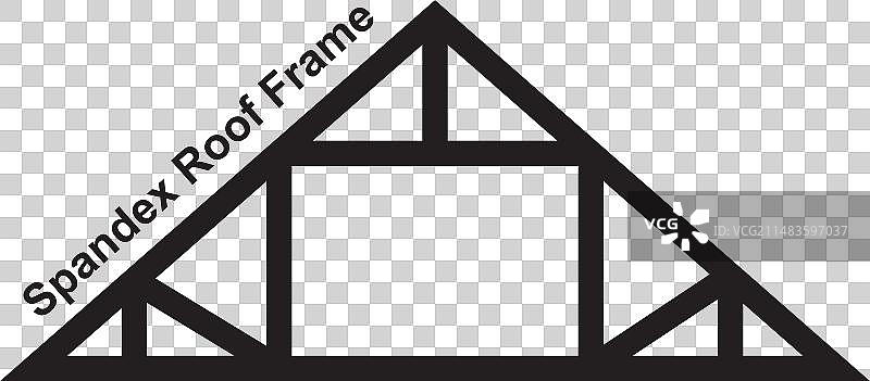 氨纶金属屋顶框架图标图片素材