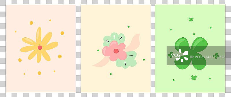 春季花卉卡片图片素材