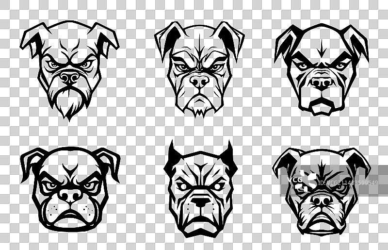 拳师犬头像标志图标设计素材精选图片素材