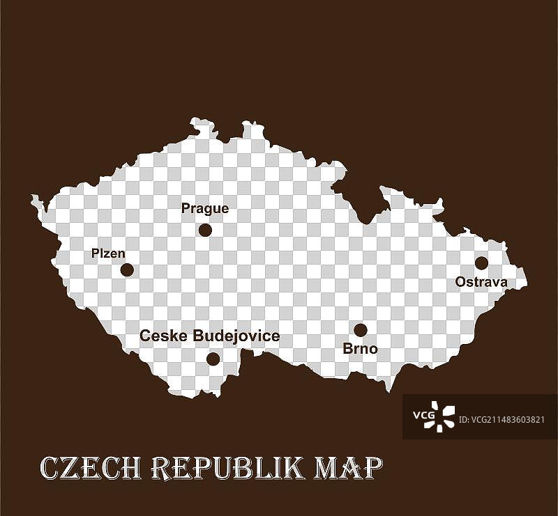 捷克地图图标图片素材