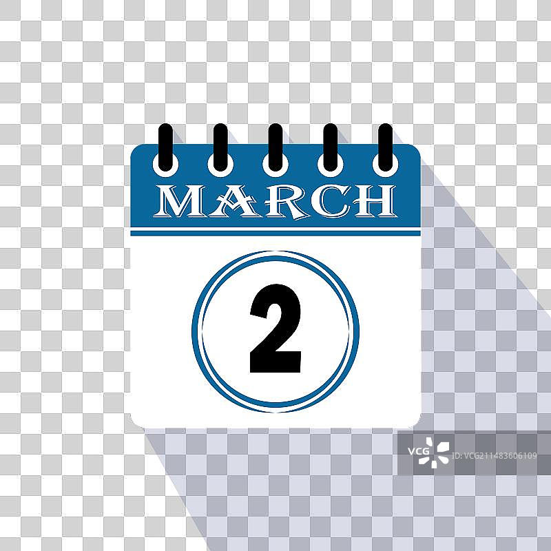 3月2日日历图标图片素材