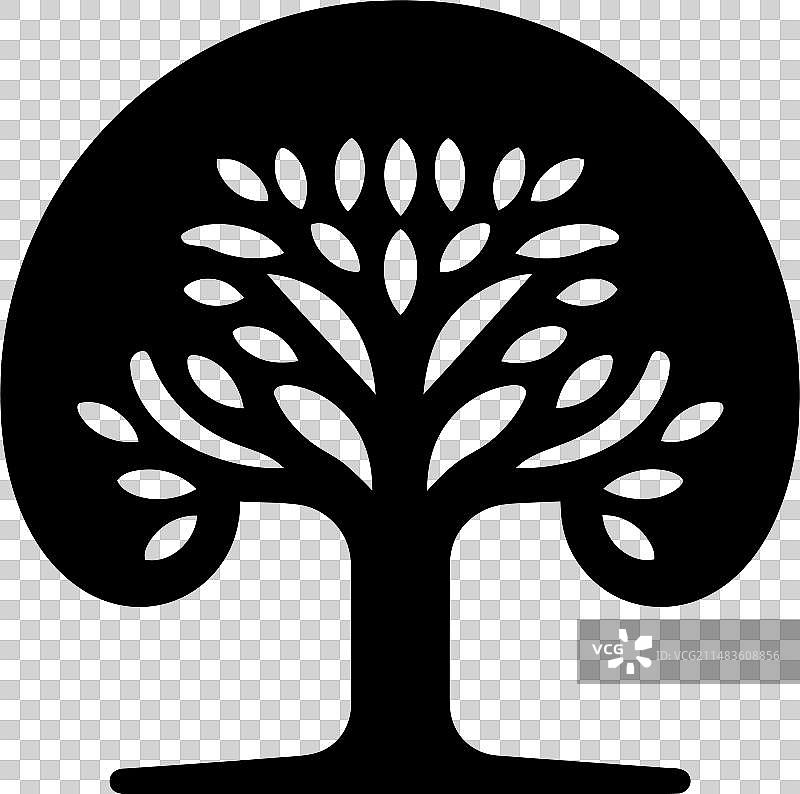 橡树林树木图标图片素材