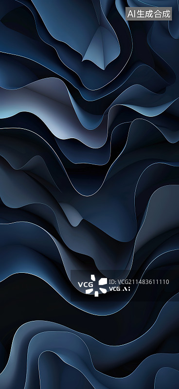 【AI数字艺术】黑色背景下抽象图案的全帧拍摄图片素材