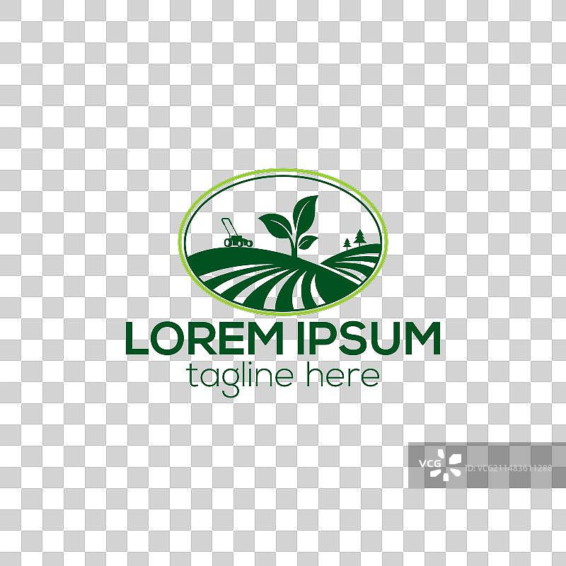 专业草坪护理和景观美化logo图片素材