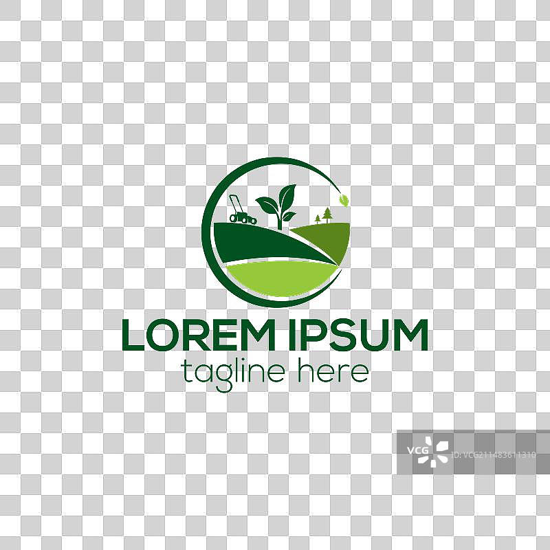 专业草坪护理和景观美化logo图片素材