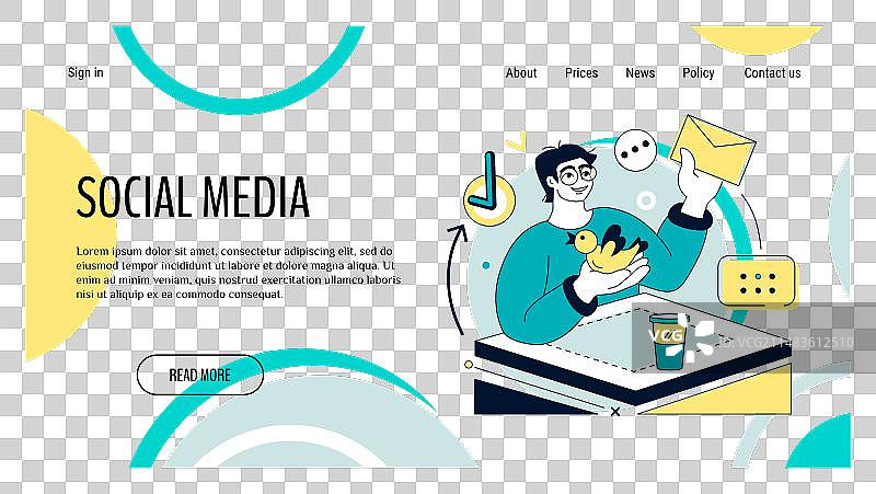 社交媒体博客创意着陆页图片素材