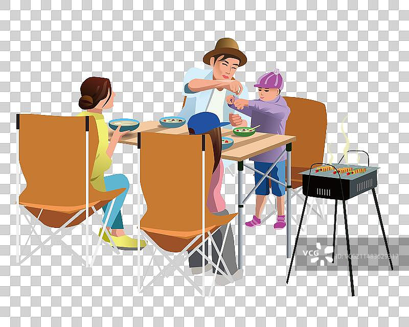 家庭露营野餐图片素材