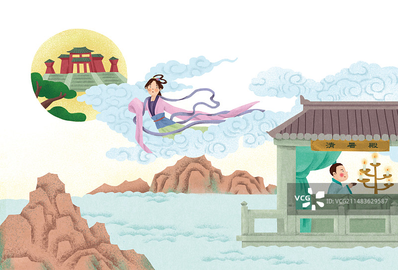 嫦娥奔月图片素材