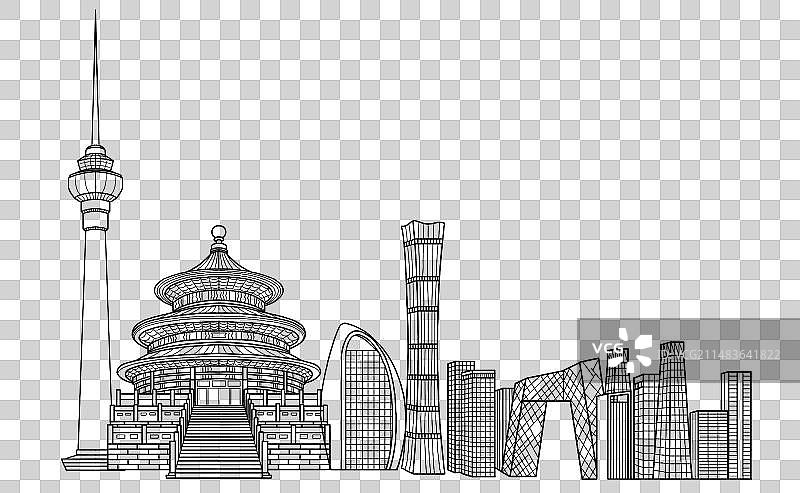 北京城市地标建筑都市高楼天坛中国樽图片素材