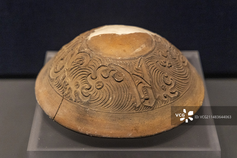 陕西历史博物馆“陕西古代文明展”：“风花雪月”碗范（宋，咸阳市旬邑县出土）图片素材