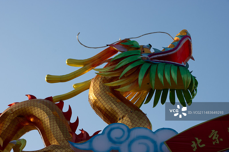 北京春节庙会龙灯图片素材