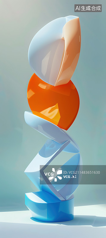 【AI数字艺术】白色背景下彩色玩具的特写镜头图片素材