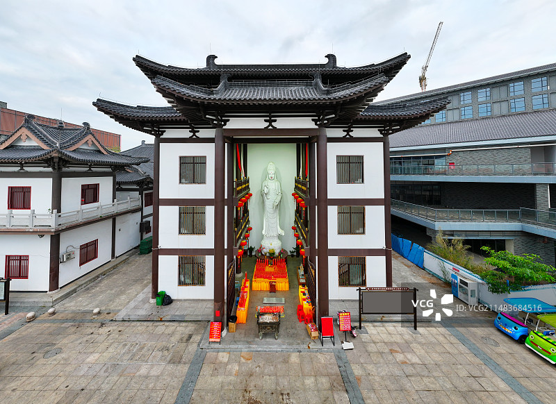 广东省东莞市麻涌镇华阳湖国家湿地公园航拍图片素材