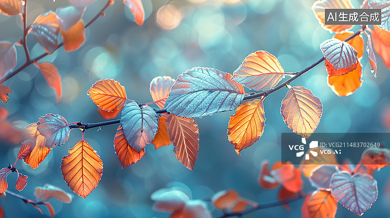 【AI数字艺术】霜降凝霜摄影海报图片素材